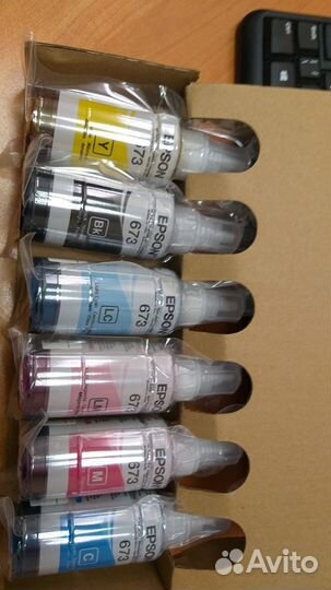 Оригинальные чернила epson 673 T6731, T6732, T6733