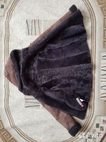 Дубленка с капюшоном маритал натуральная 44