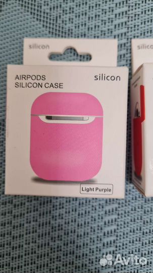 Airpods silicone case light purple чехол