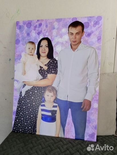 Портрет на холсте по фото 60*100