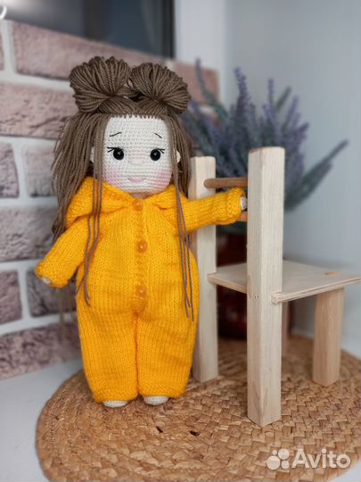 Кукла вязаная. Кукла крючком. Кукла игрушка