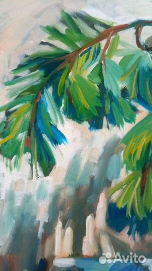 Картина маслом Натюрморт с тыквой,мандаринами и со