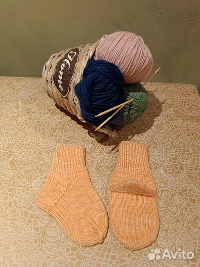 Носки вязаные ручной работы от 0 до 3 лет