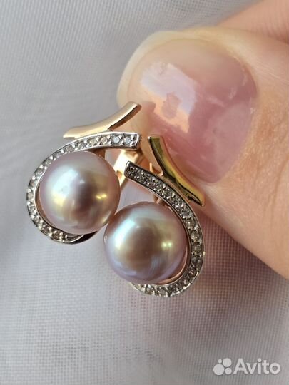 Золотые серьги с жемчугом