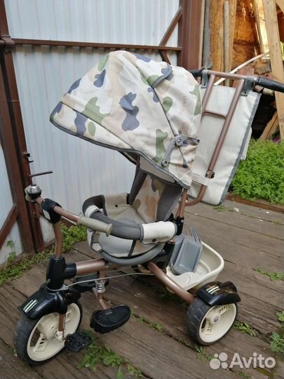 Детский трехколесный велосипед коляска