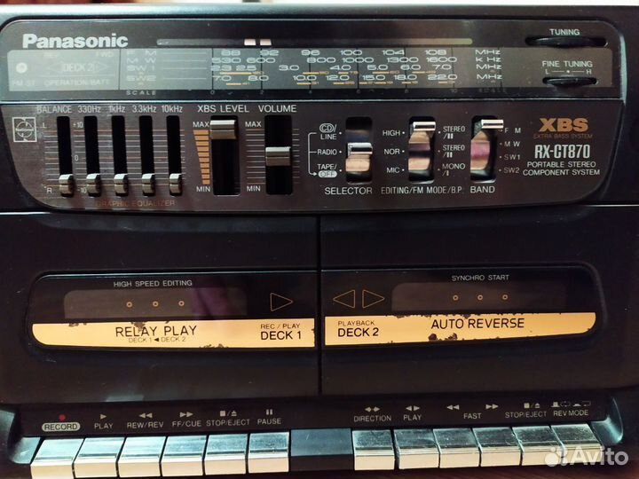 Panasonic RX-CT 870Двухкассетный аудио магнитофон