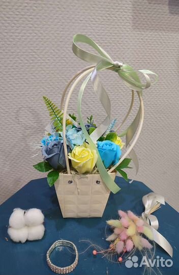 Букет из мыльных цветов на 8 марта