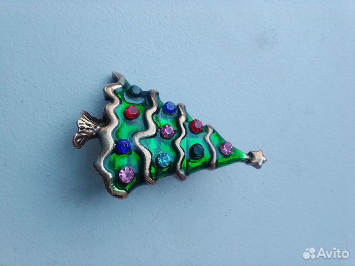 Брошь СССР Ёлочка новогодняя