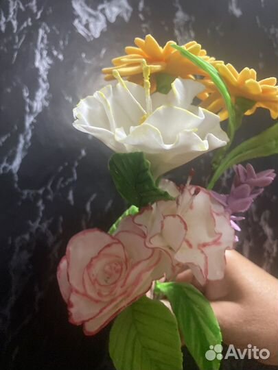 Съедобные букеты из мастики