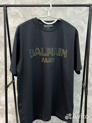 Balmain футболка чёрная