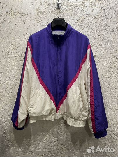 Винтажная шелковая олимпийка оверсайз, XL