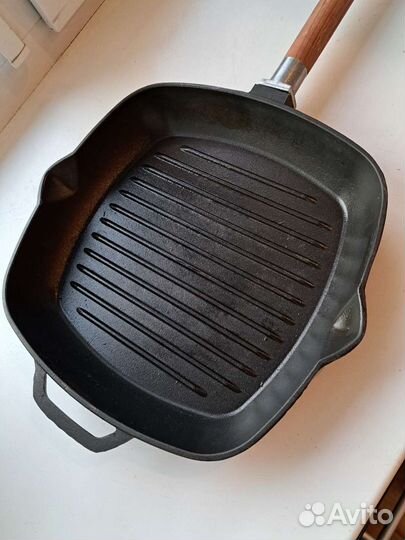 Сковорода гриль чугун, сковороды каменные