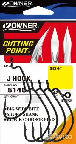 Owner Крючок J-Hook BC №4 6шт