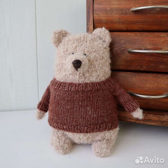 Вязаные игрушки ручной работы медведь