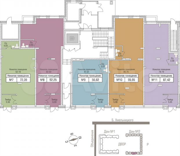 Продам офисное помещение, 72.39 м²