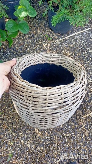 Кашпо из полиротанга, кашпо для цветов