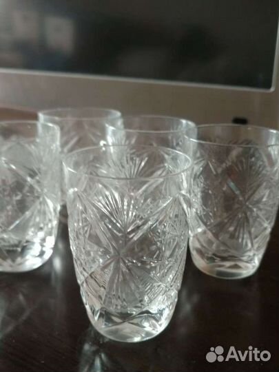 Рюмки и стопки хрустальные разные