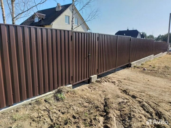 Забор из профнастила с доставкой