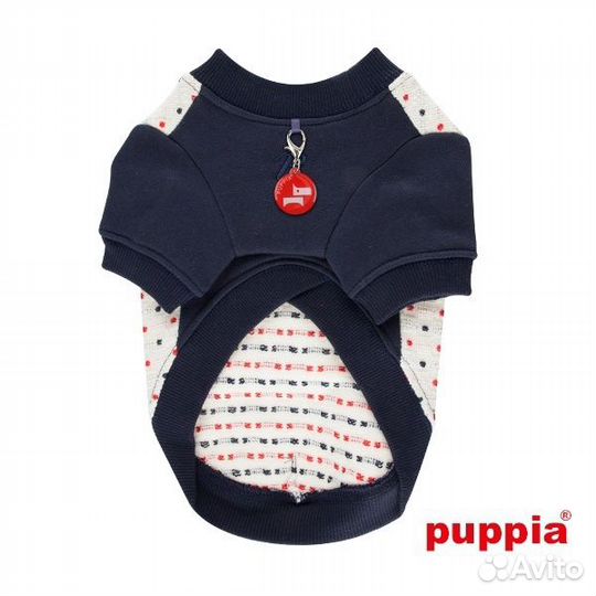 Puppia футболка в горошек, с контрастными рукавами