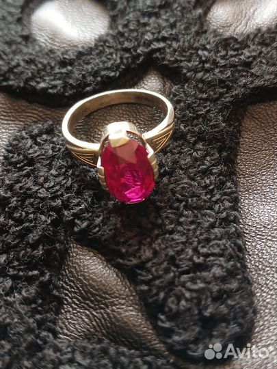Серебряное кольцо СССР винтаж 875 проба