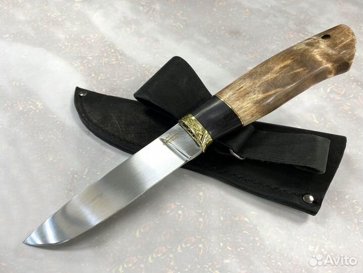 Нож Скиф, Х12мф, карельская береза, граб