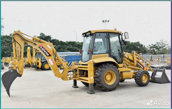 Левое стекло на экскаватор-погрузчик Lovol flb468-ii