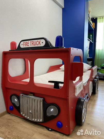 Кровать пожарная машина Польша Plastico