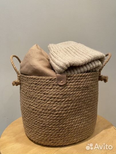 Корзина для хранения из джута