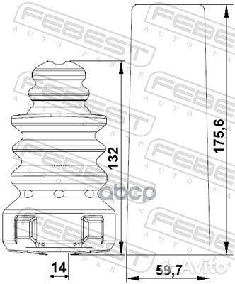 Пыльник заднего амортизатора с отбойником компл