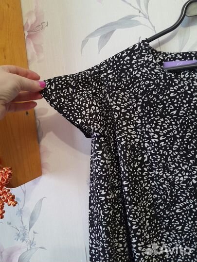 Блуза чёрно белая, 52р. Новая