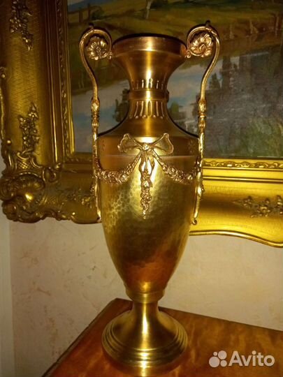 Антикварная ваза ампир бронза латунь
