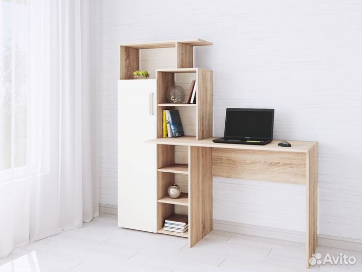 Стол компьютерный со шкафом для книг