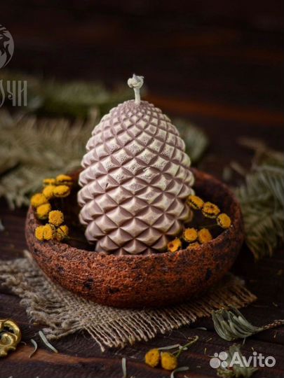 Силиконовая форма молд для свечи «Шишка»