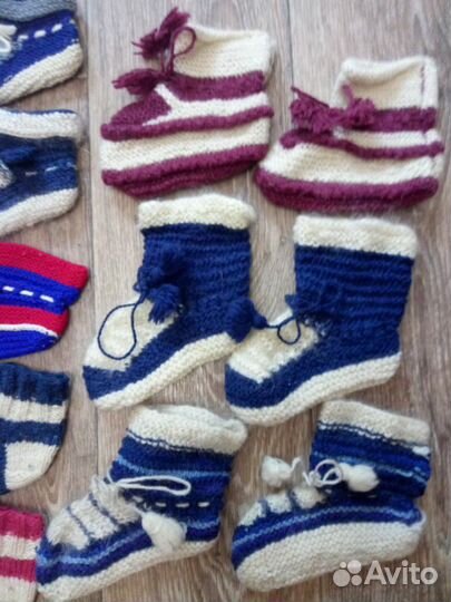 Детские пинетки и варежки от 0 месяцев