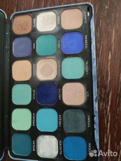 Палетка теней revolution синяя