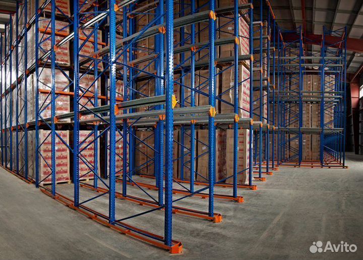 Набивные (глубинные) стеллажи для склада