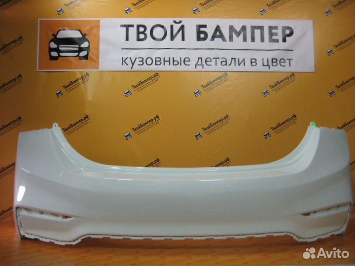 Бампер Hyundai Solaris задний 2017- Белый