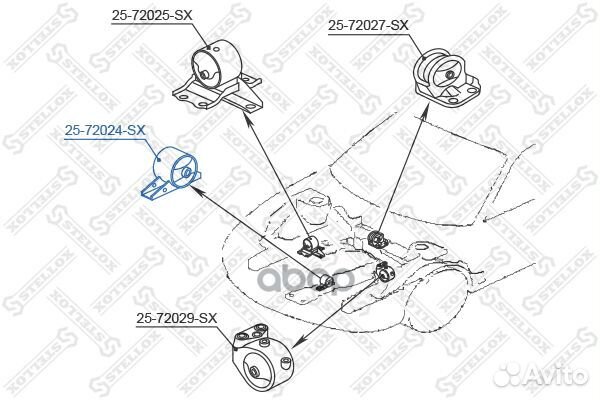 Подушка двс передняя Mitsubishi Galant E54A/E5