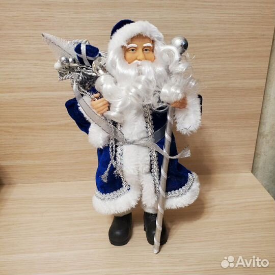 Фигурка Дед Мороз 30 см синий