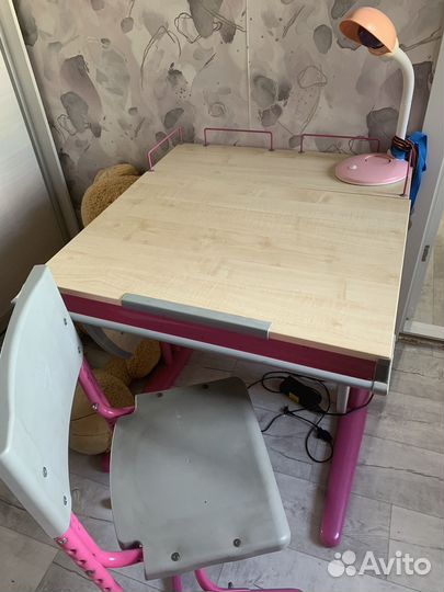 Растущая парта и стул дэми, тумба