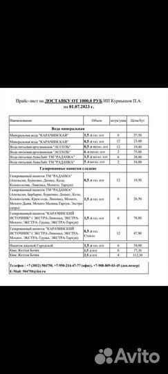 Минеральная вода Карачинская