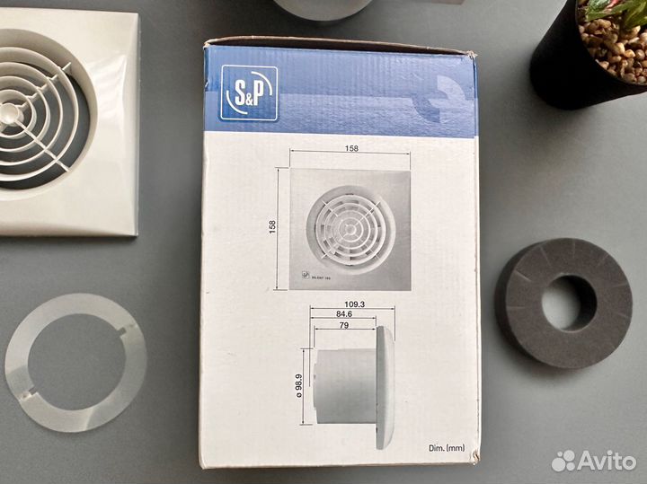 Вентилятор вытяжной для ванной 100мм