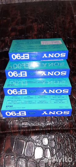 Аудиокассеты запечатанные sony EF 90 (япония )