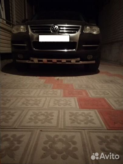 Защита бампера 60/53 с декором Volkswagen Touareg