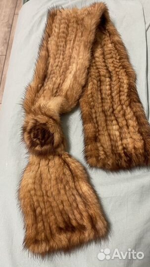 Вязаная норка шарф