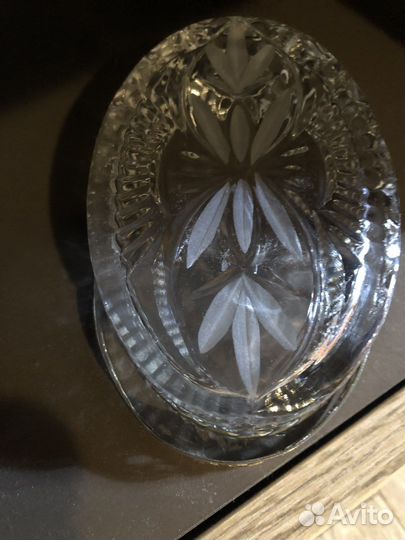 Ваза конфетница. Хрусталь. Скань. СССР