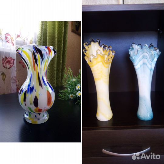 Ваза молочное стекло СССР