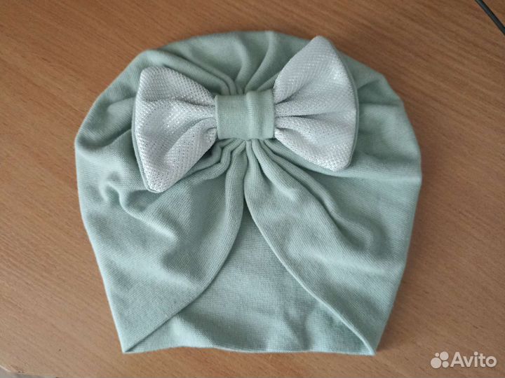 Шапочка чалма на девочку