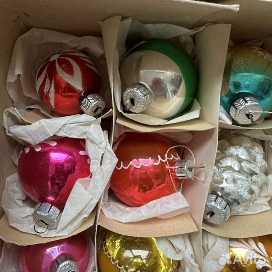 Елочные игрушки шары ГДР