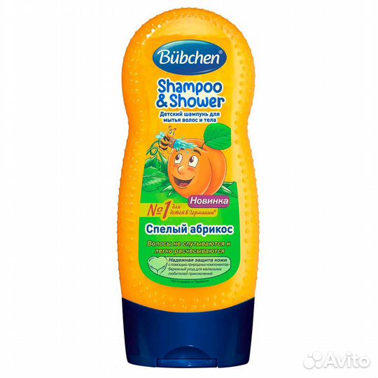 Шампунь для волос и тела Спелый Абрикос 230 мл Bu